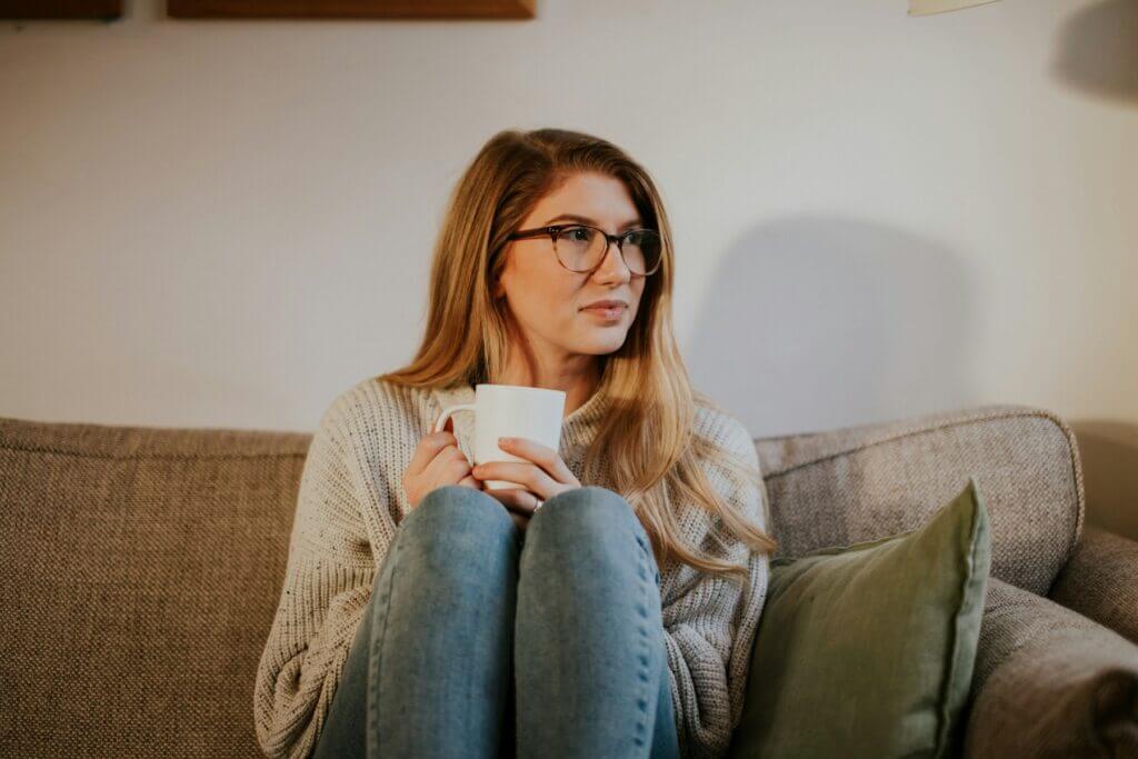 Woman feeling satisfied learning how to know what matters 